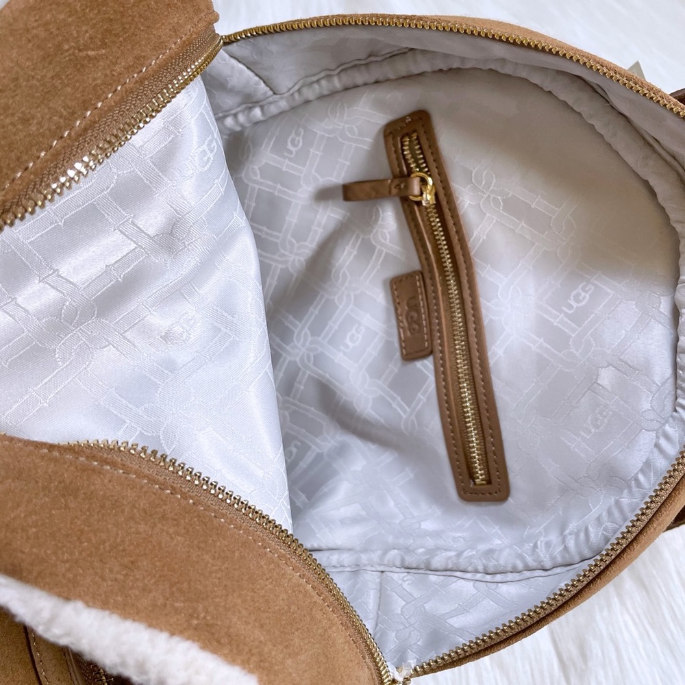 UGG Dannie Sheepskin Backpack In Chestnut - Picture 8 of 10